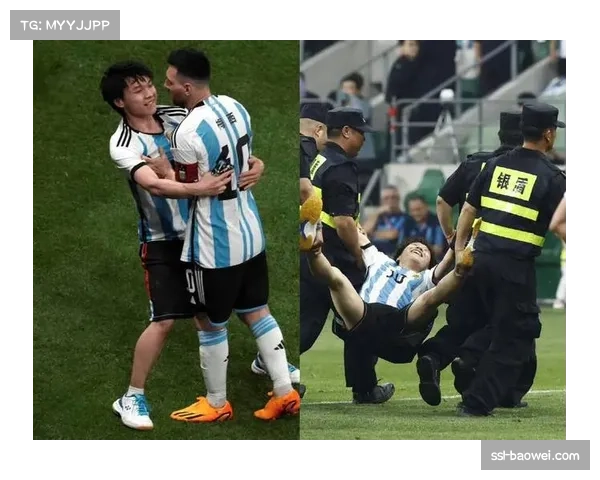 球迷冲入场内导致比赛中断五分钟，已被安保带离